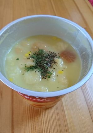 ダマにならないカップスープの混ぜ方W-レシピのメイン写真