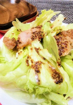レタス大量消費！唐揚げリメイクサラダ♡-レシピのメイン写真