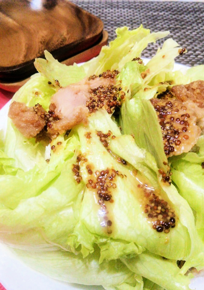 レタス大量消費！唐揚げリメイクサラダ♡-レシピのメイン写真