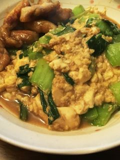 チンゲンサイと豆腐のオイスター炒め-レシピのメイン写真