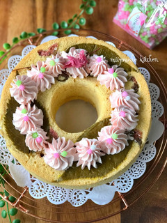 桜シフォンケーキ-レシピのメイン写真