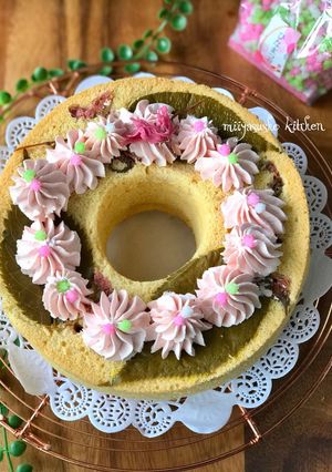 桜シフォンケーキ-レシピのメイン写真