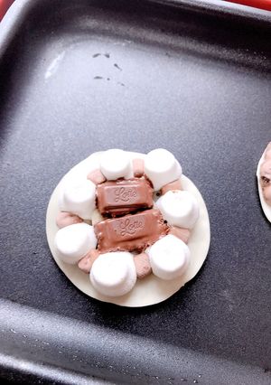ホットプレートで簡単デザートピザ！-レシピのメイン写真