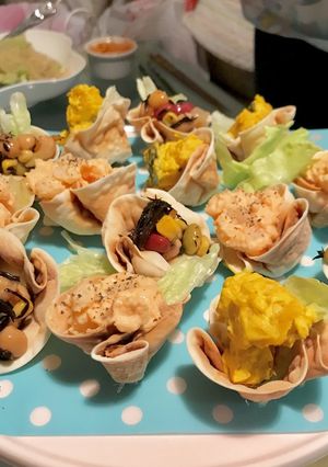 ローソンのサラダでワンパク（1口）前菜！-レシピのメイン写真