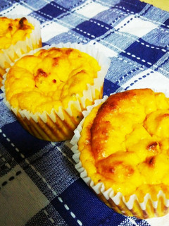 糖質制限!おからかぼちゃカップケーキ-レシピのメイン写真