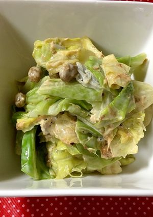 キャベツと納豆のマヨサラダ-レシピのメイン写真