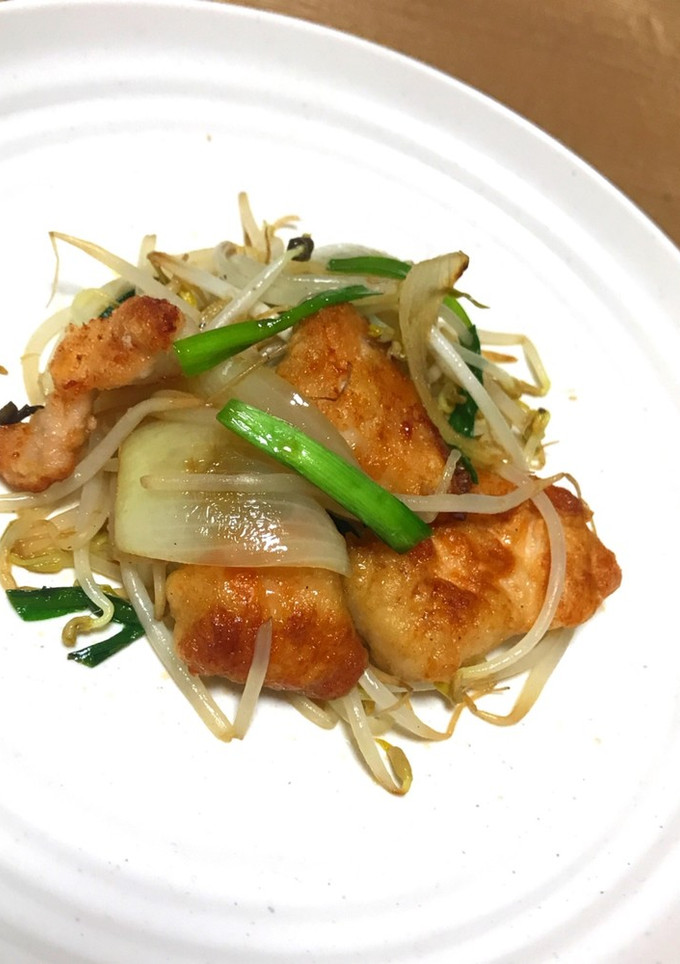 鶏ササミとニラもやし炒め-レシピのメイン写真