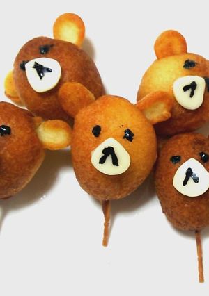 お弁当パーティに クマのアメリカンドッグ-レシピのメイン写真