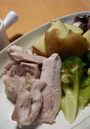 ヘルシー☆蒸し鶏と蒸し野菜のカレーソース-レシピのメイン写真