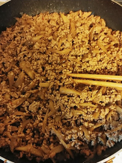 ゴボウと挽き肉の甘辛煮 作り置き-レシピのメイン写真