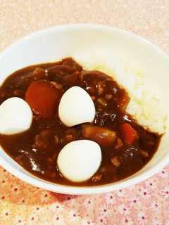 カレーライスにうずらの卵♡-レシピのメイン写真