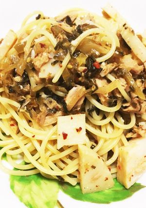 高菜と筍のパスタ！-レシピのメイン写真