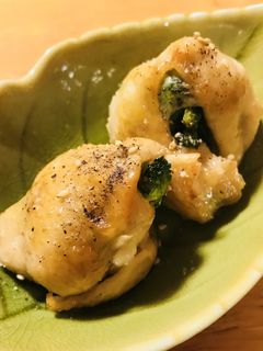 【おつまみ】ブロッコリーの鶏かわ包み焼き-レシピのメイン写真