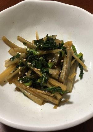ごぼうと大根の葉のきんぴら-レシピのメイン写真