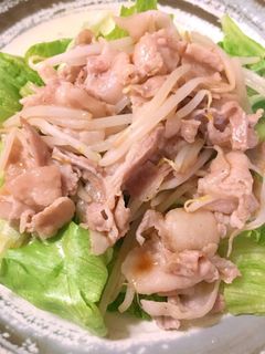豚バラとレタスともやしのさっぱり炒め-レシピのメイン写真