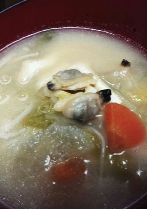 魚の旨みたっぷり味噌で冷凍アサリの味噌汁-レシピのメイン写真