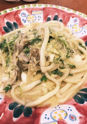 簡単ランチ☆野菜たっぷり汁無し卵うどん-レシピのメイン写真