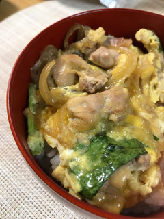 三つ葉の代わりに小松菜で☆親子丼-レシピのメイン写真