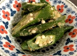 レンジで簡単！作り置き☆オクラとすりゴマ-レシピのメイン写真