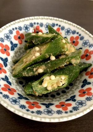 レンジで簡単！作り置き☆オクラとすりゴマ-レシピのメイン写真