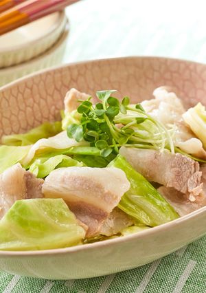 キャベツと豚バラの白だしさっと煮-レシピのメイン写真