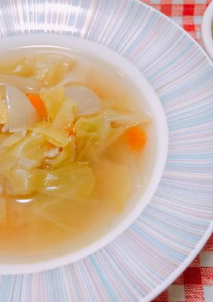 鶏そぼろとキャベツの塩麹スープ-レシピのメイン写真