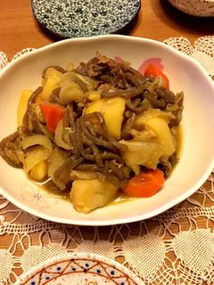 普通の鍋で☆簡単無水☆うちの肉じゃが-レシピのメイン写真