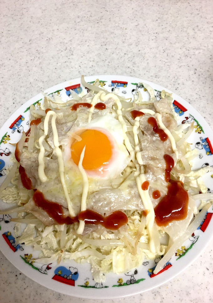 白菜 もやしと豚肉のレンジ蒸し-レシピのメイン写真