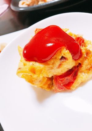 焼きミニトマトのチーズオムレツ-レシピのメイン写真