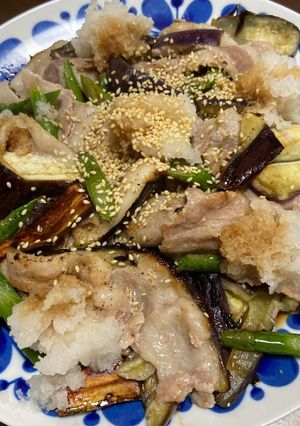 茄子と豚バラ肉の重ね蒸し-レシピのメイン写真