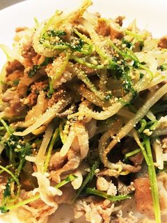 150円未満!豚もやし豆苗のポン酢炒め☆-レシピのメイン写真