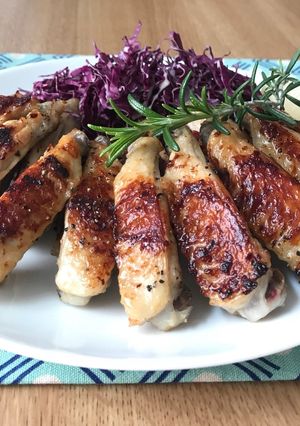 鶏手羽中のガーリックレモン焼き-レシピのメイン写真