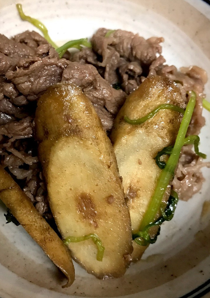 新ごぼうと三つ葉と牛肉のすき焼き風-レシピのメイン写真