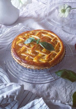 オリジナル☆薩摩芋と林檎のバジル風味パイ-レシピのメイン写真
