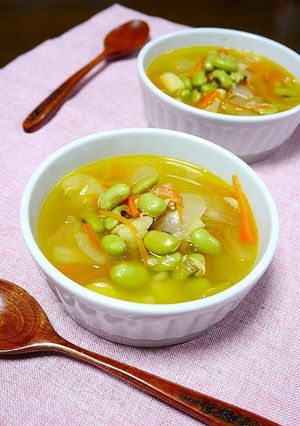 簡単！枝豆いっぱい春スープ-レシピのメイン写真