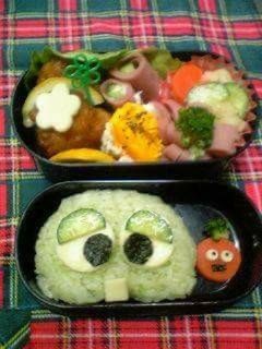 ガチャピン&ムックキャラ弁-レシピのメイン写真