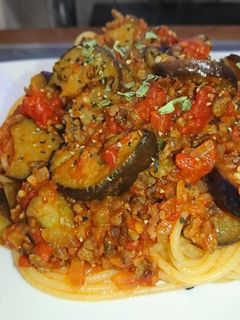 ナスのミートソースパスタ-レシピのメイン写真