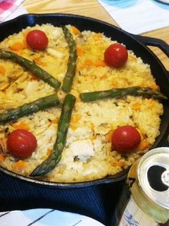 スキレットでパエリア-レシピのメイン写真