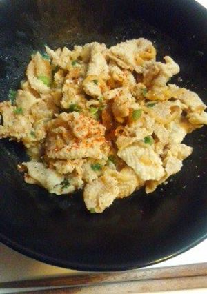 味噌風味の鶏皮酢モツ風-レシピのメイン写真