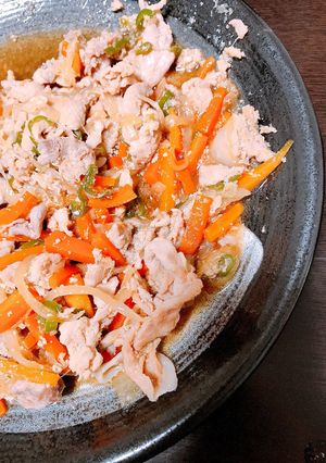 野菜たっぷりヘルシー豚こまの生姜焼き-レシピのメイン写真