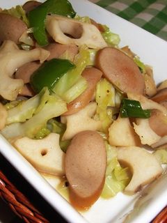 簡単!美味しい☆蓮根の野菜炒め☆-レシピのメイン写真