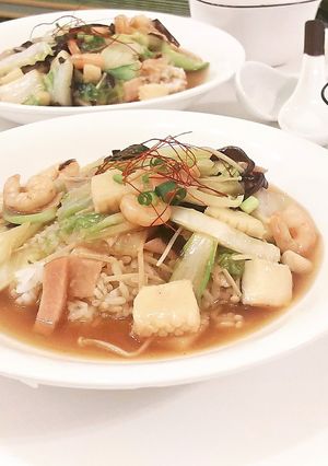 常備食材で中華丼に 美味しい八宝菜丼♪-レシピのメイン写真