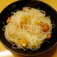 簡単昼食 ペペロンチーノ風焼きビーフン