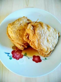 簡単☆もやしと豚肉で☆油揚げの巾着煮-レシピのメイン写真
