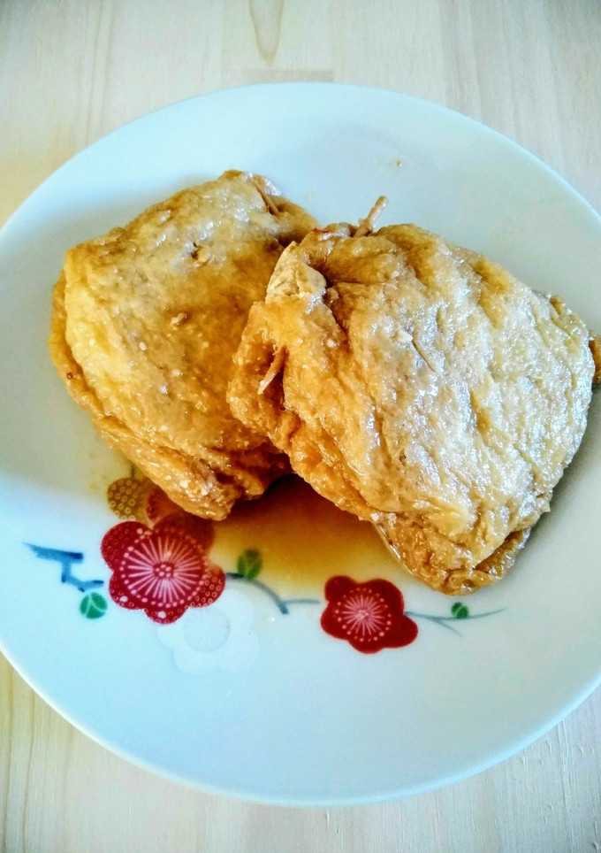 簡単☆もやしと豚肉で☆油揚げの巾着煮-レシピのメイン写真