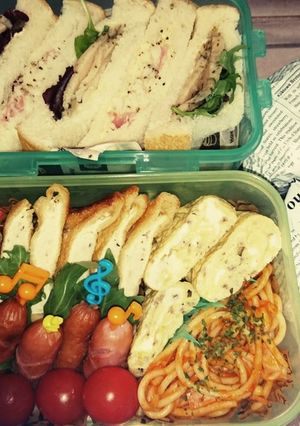 吹奏楽男子サンドイッチ弁当-レシピのメイン写真