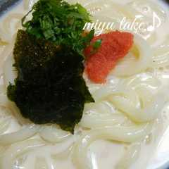 A picture of 温♡めんたい豆乳うどん♪.