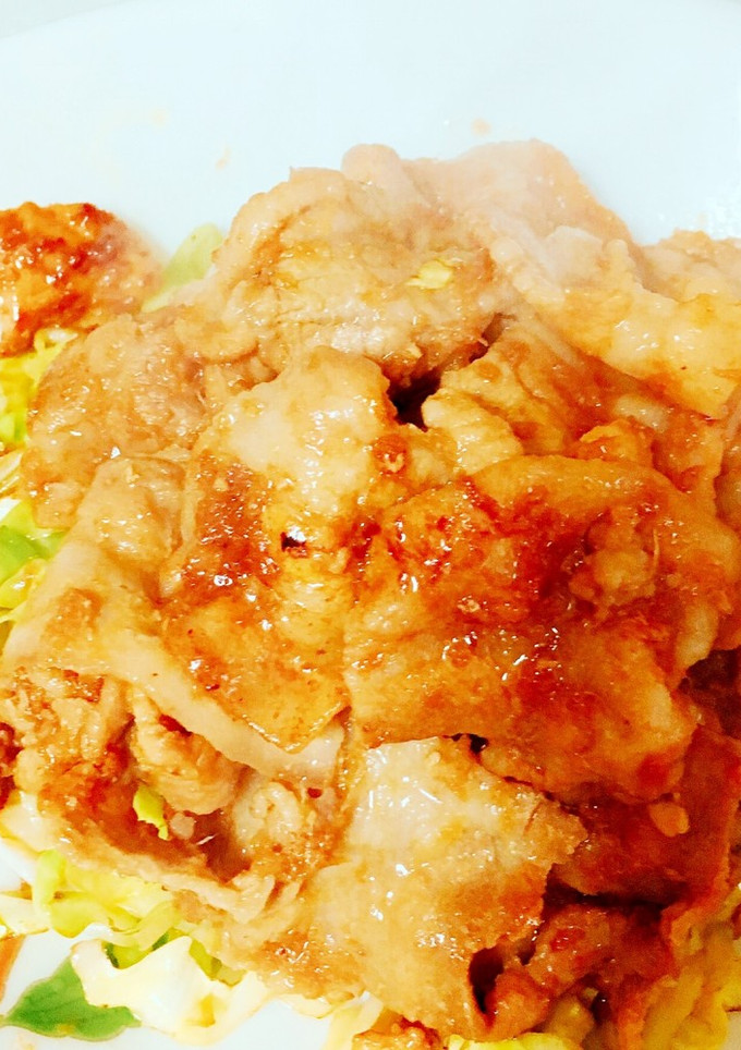 甘くない♪醤油と酒だけで豚肉の生姜焼き-レシピのメイン写真