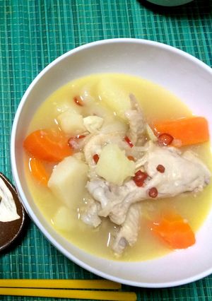 風邪に！簡単！サムゲタン風鶏とろとろ鍋♫-レシピのメイン写真