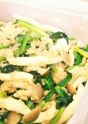ほうれん草とツナのオイスター炒め、4日-レシピのメイン写真